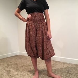 Anthropologie Pinkerton Silk Romper Pants M/L